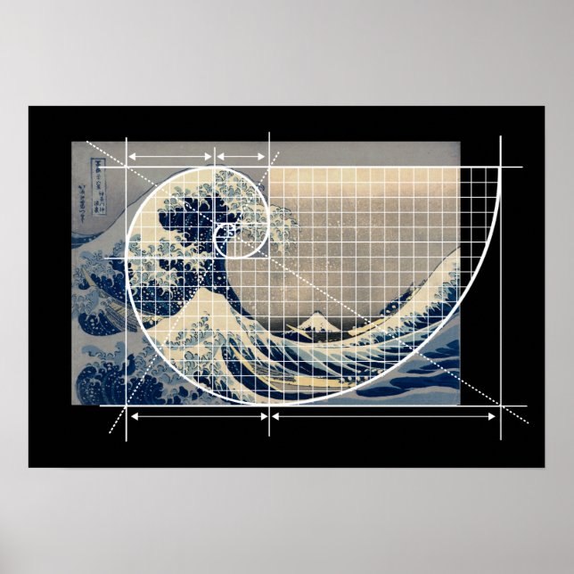 Hokusai trifft Fibonacci, Version Poster (Vorne)