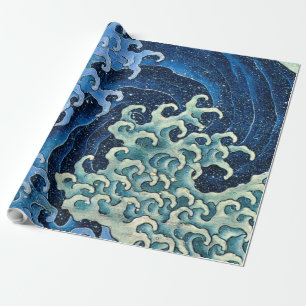 Hokusai Weibliche Welle Vintage Ozean Geschenkpapier