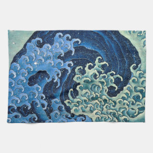 Hokusai Weibliche Welle Vintage Ozean Geschirrtuch