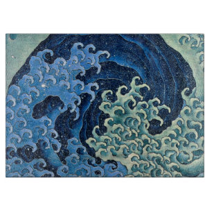 Hokusai Weibliche Welle Vintage Ozean Schneidebrett