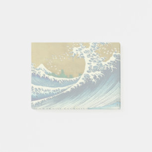 Hokusai-Welle-Muster: Japanische Ukiyo-e-Kunst Post-it Klebezettel