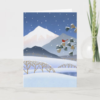 Hokusai - Winter-Bäume Karte