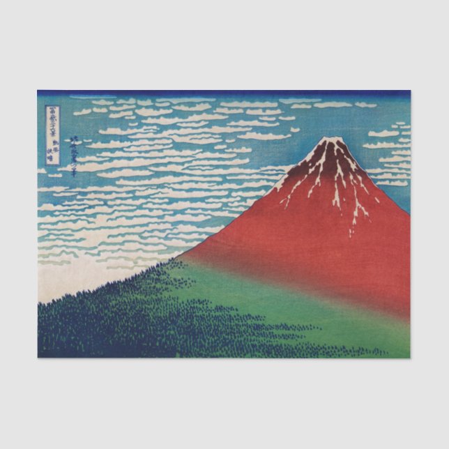 HOKUSAI WOODBLOCK DRUCKZEICHEN SEIDENPAPIER (Vorderseite)