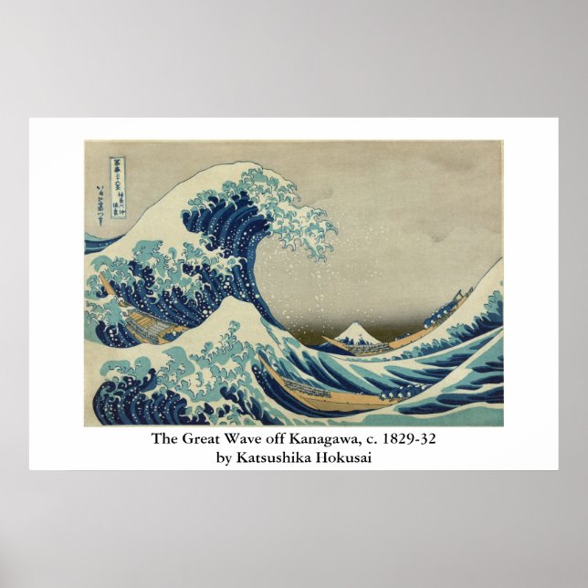 Hokusais Die große Welle vor Kanagawa Poster (Vorne)