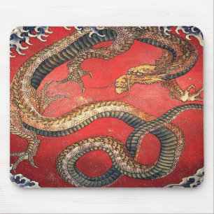 Hokusais Drache Mousepad