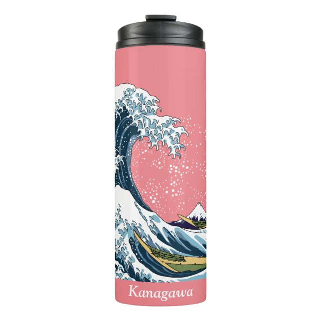 Hokusais große Welle vor Kanagawa Thermosbecher (Vorderseite)