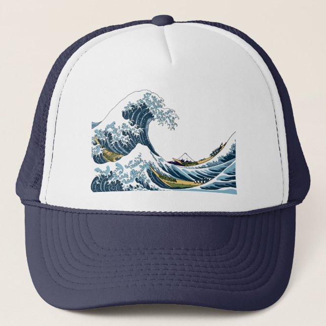 Hokusais große Welle vor Kanagawa Truckerkappe (Vorderseite)