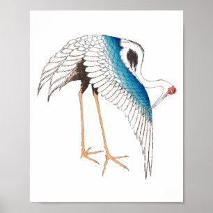 Hokusais Kranich Poster
