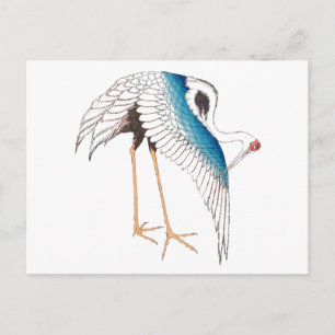 Hokusais Kranich Postkarte