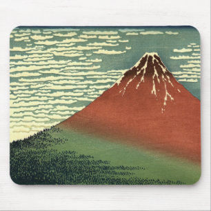 Hokusai's South Wind, Clear Sky or "Red Fuji" Mous Mousepad