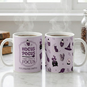 Hokuspokus Ich brauche meinen Kaffee, um Hexen zu  Kaffeetasse