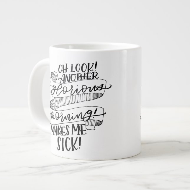 Hokuspokus-Zitat-Tasse Jumbo-Tasse (Vorderseite Links)