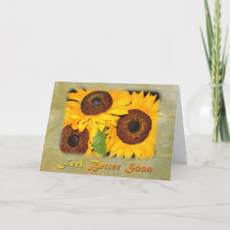 Hol dir bald Knie Operation Sonnenblumen Karte