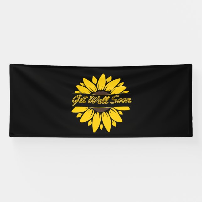 Hol dir bald Sonnenblumen 4x10 Vinyl Banner (Horizontal)