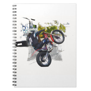 Hol dir dein Gas auf dem Motocross Stunt Biker Notizblock