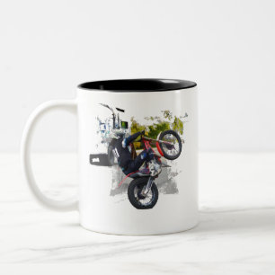 Hol dir dein Gas auf Motocross Stunt Biker Zweifarbige Tasse