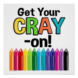 Hol dir deinen Cray On Rainbow Crazy Crayon Art Te Poster