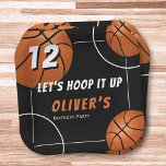 Hol es dir den Basketball Sports Kindergeburtstag Pappteller<br><div class="desc">Hop es auf Basketball Sports Kindergeburtstag Papier Teller. Das Design hat einen lustigen Text "Lasst uns es aufhacken" und Basketballbälle auf schwarzem Hintergrund. Geben Sie Ihren Namen und Ihr Alter ein. Große Teller für eine Geburtstagsfeier zum Basketballthema.</div>