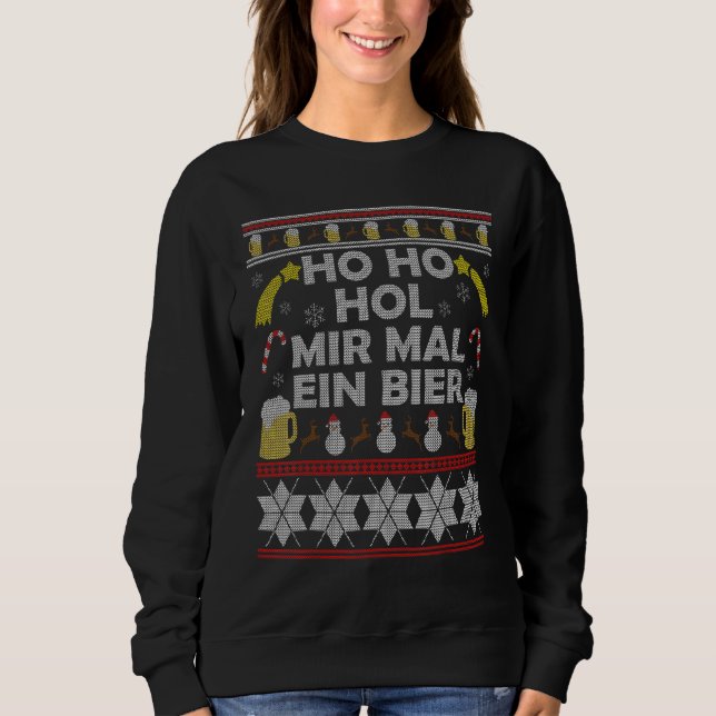 Hol Mir mal Ein Bier Ugly Christmas Idee Men Sweatshirt (Vorderseite)