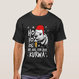 HOL MIR MAL EIN Bière KURWA Sweat de Noël castor