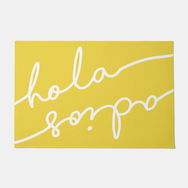 Hola Adios Spanische Typografie - Wählen Sie Ihre  Fußmatte (Vorderseite)
