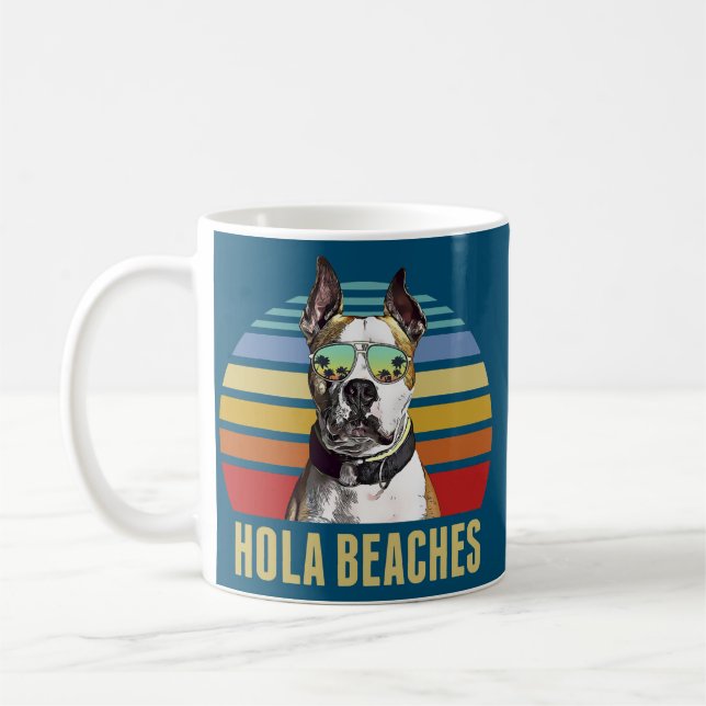 Hola Beaches American Staffordshire Terrier Dog Kaffeetasse (Links)