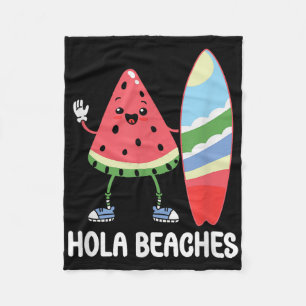 Hola Beaches Niedlich Kawaii Watermelon Surfboard Fleecedecke