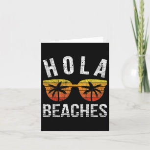 Hola Beaches Tank Top Funny Beach Vacation Shirt S Karte