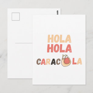 Hola Caracola Spanischer Wortwitz Postkarte
