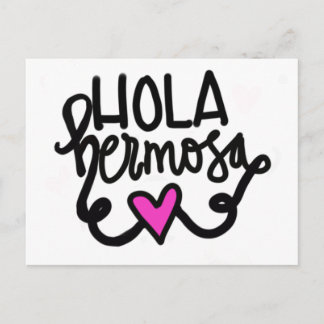 Hola hermosa / Hallo schön. Postkarte