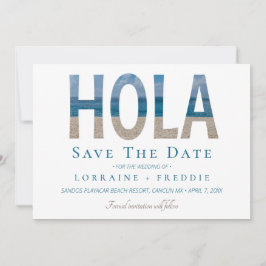 Hola Mexican Beach Wedding Save the Date