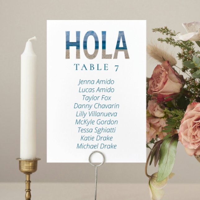 Hola Mexico Beach Hochzeitskarten Tischnummer (Von Creator hochgeladen)