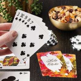 Hola Otoño Herbst Herbst Saison Trendy Chic Spielkarten