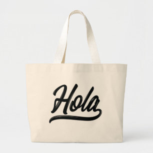 Hola Script (Black) Jumbo Stoffbeutel