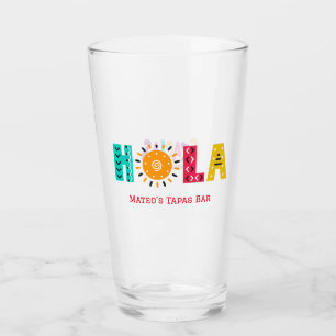 HOLA! Tapas Geschäftliche bearbeitbare Namen und L Glas