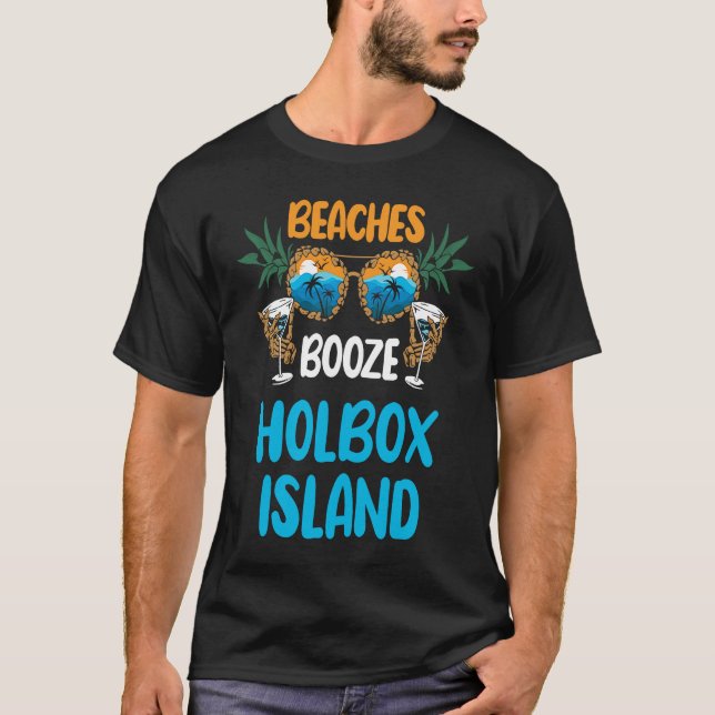 Holbox Island Beaches Booze Mexico Vacation Party  T-Shirt (Vorderseite)