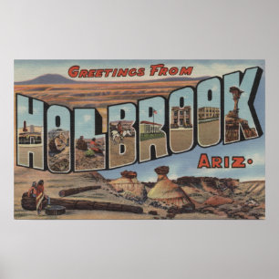 Holbrook, Arizona - große Buchstabe-Szenen Poster