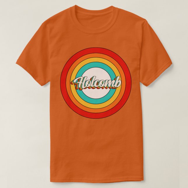 Holcomb Name Shirt Vintag Holcomb Circle (Design vorne)