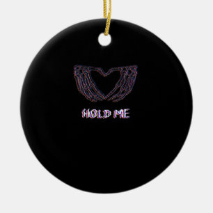 Hold Me Classic - Skeletton Handherz Keramik Ornament