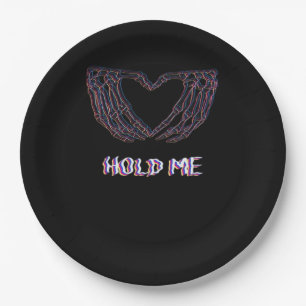 Hold Me Classic - Skeletton Handherz Pappteller