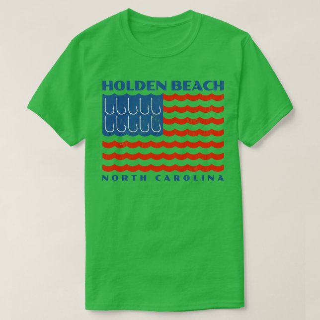 Holden Beach North olina Fischereiflagge T-Shirt (Design vorne)