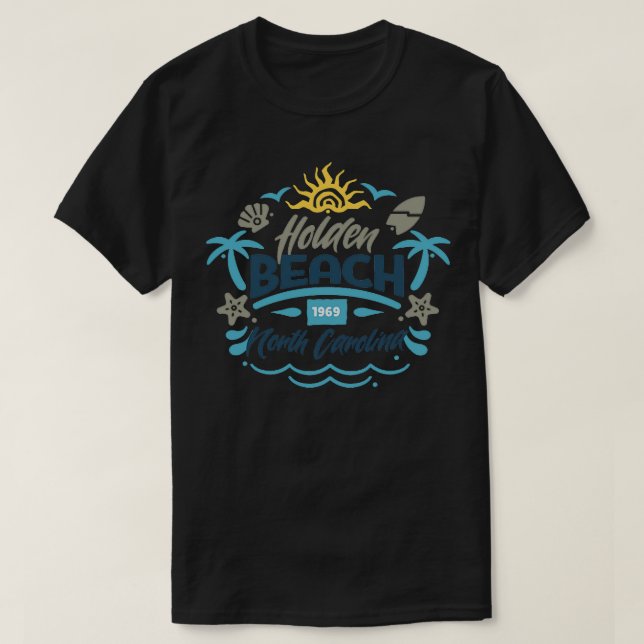 Holden Beach North olina Sommerurlaub T-Shirt (Design vorne)