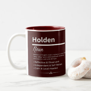 Holden Personalisierter Name Zweifarbige Tasse