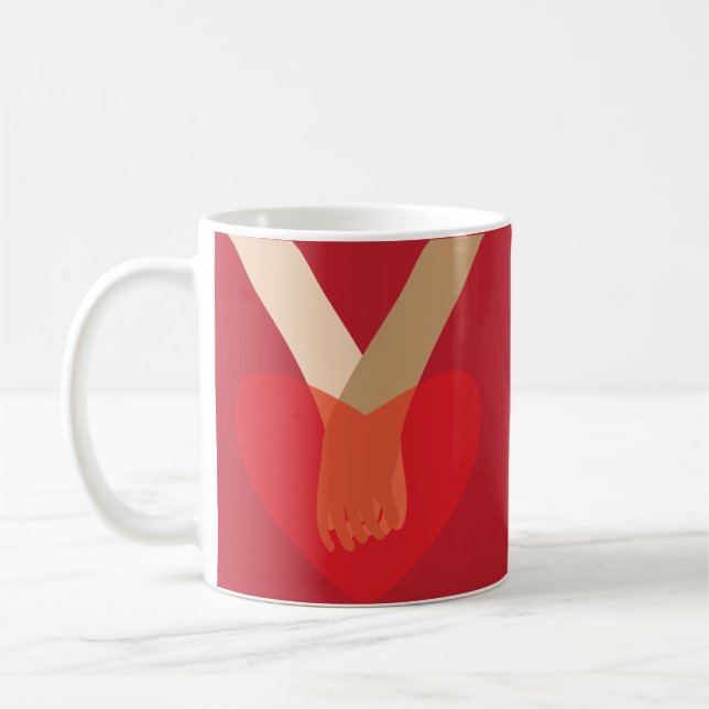 Holding Hands Kaffeetasse (Links)