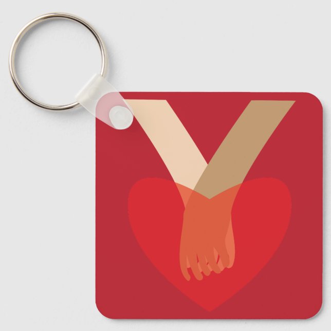 Holding Hands Schlüsselanhänger (Vorderseite)