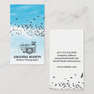 Holding-Kamera   Vögel im Himmel Visitenkarte
