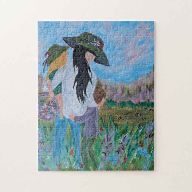 Holding On Woman and Children Painting (Vertikal)
