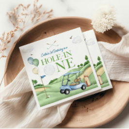Hole In One Boy Golf First Birthday Par-Tee Serviette