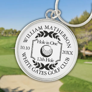 Hole in One Classic personalisierter Golf Schlüsselanhänger