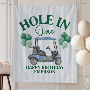 Hole in One Erstes Geburtstagsbanner Golf 1.  Wandteppich